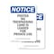 Signmission Posted No Trespassing Land Is OSHA Notice Sign, Vinyl Decal, 7in W x 10in L, 2PK OS-2PACK-NS-D-710-V-17727 - alternate 1
